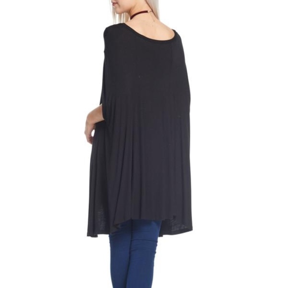 Black High Low T-Shirt - Picture 2 of 3